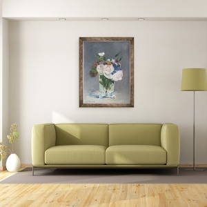 Tablou inramat - Edouard Manet - Flori intr-o vaza de cristal, 60 x 80 cm - Img 2