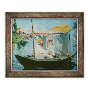 Tablou inramat - Edouard Manet - Monet in studioul sau plutitor, 70 x 85 cm