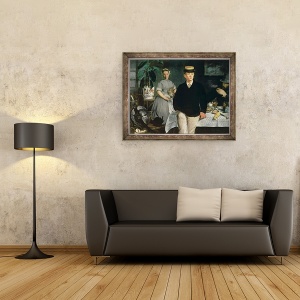 Tablou inramat - Edouard Manet - Pranz in Studio, 60 x 80 cm - Img 2