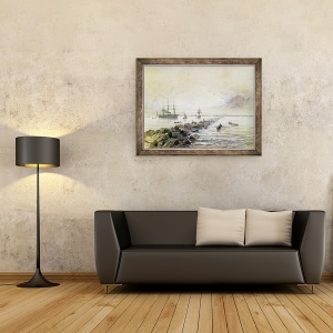 Tablou inramat - Edouard Riou - Canalul Suez, 60 x 80 cm - Img 2