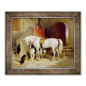 Tablou inramat - Edwin Landseer - Favoritele lui Prince George, 70 x 85 cm