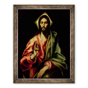 Tablou inramat - El Greco - Hristos binecuvantare, 70 x 90 cm