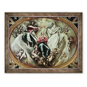 Tablou inramat - El Greco - incoronarea Fecioarei, 70 x 90 cm