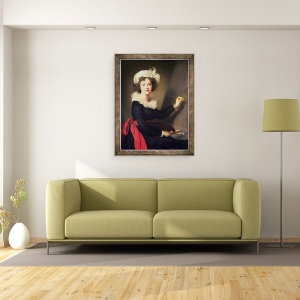 Tablou inramat - Elisabeth Louise Vigee-Lebrun - Autoportret, 60 x 80 cm - Img 2