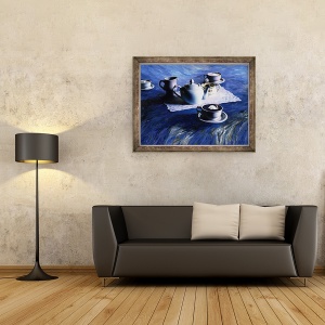 Tablou inramat - Ellen Golla - Timp de ceai cu Gordy, 60 x 80 cm - Img 2