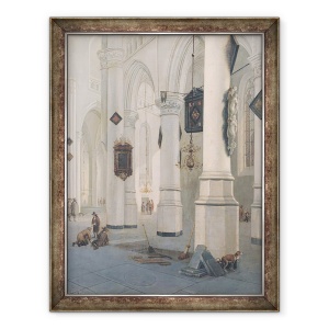 Tablou inramat - Emanuel de Witte - Interiorul bisericii, 60 x 80 cm