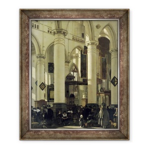 Tablou inramat - Emanuel de Witte - Interiorul unei biserici, 70 x 85 cm