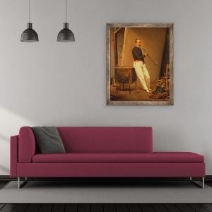 Tablou inramat - Emile Jean Horace Vernet - Autoportret, 50 x 60 cm - Img 2