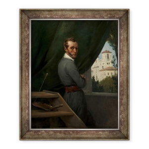 Tablou inramat - Emile Jean Horace Vernet - Autoportret in Roma, 50 x 60 cm
