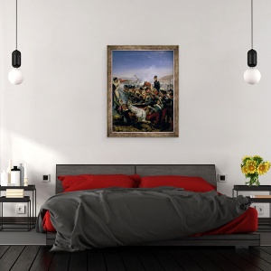 Tablou inramat - Emile Jean Horace Vernet - Batalia de la Somah, 70 x 90 cm - Img 3