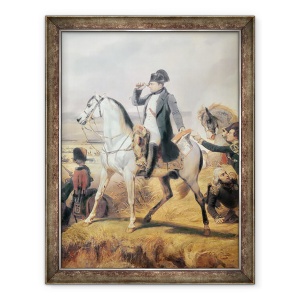 Tablou inramat - Emile Jean Horace Vernet - Detaliu al lui Napoleon din Batalia de la Wagram, 6 iulie 1809, 70 x 90 cm
