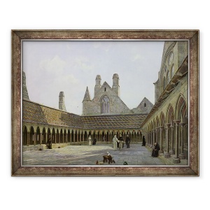 Tablou inramat - Emmanuel Lansyer - Manastirea din Mont Saint-Michel, 60 x 80 cm