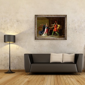 Tablou inramat - Emmanuel Wallet - Fredegunde inarmarea asasinilor lui Sigebert, 60 x 80 cm - Img 2