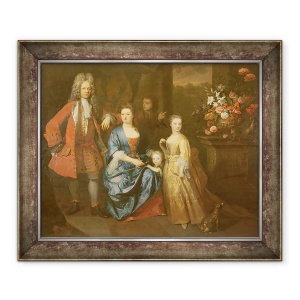 Tablou inramat - Enoch Seeman - Colonelul Andrew Bissett si familia sa, 70 x 85 cm