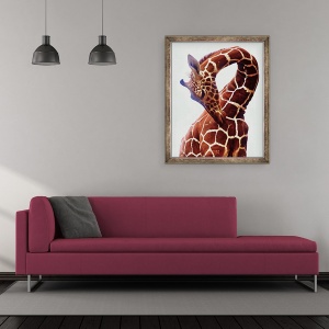 Tablou inramat - Eric Meyer - Giraffe, Sarara, 50 x 60 cm - Img 2
