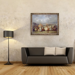 Tablou inramat - Ernest Seigneurgens - Carnavalul in Place de la Concorde, Paris, 60 x 80 cm - Img 2