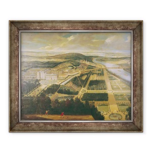 Tablou inramat - Etienne Allegrain - Vedere la Castelul si Gradinile din St. Cloud, 70 x 85 cm