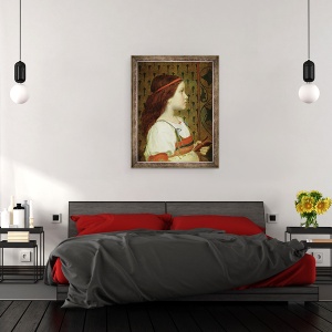 Tablou inramat - Etienne Gautier - seful unui copil, 70 x 90 cm - Img 3