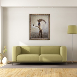 Tablou inramat - Eugene Jansson - sportivi, 60 x 80 cm - Img 2