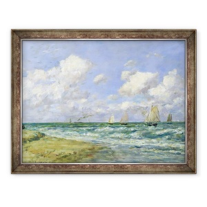 Tablou inramat - Eugene Louis Boudin - Scene marine, 60 x 80 cm