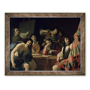 Tablou inramat - Eustache Le Sueur - Reuniunea artistului, 60 x 80 cm
