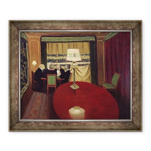 Tablou inramat - Felix Edouard Vallotton - O runda de poker, 70 x 85 cm
