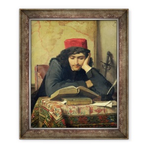 Tablou inramat - Ferdinand Heilbuth - Cititorul, 50 x 60 cm