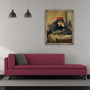 Tablou inramat - Ferdinand Heilbuth - Cititorul, 50 x 60 cm - Img 2