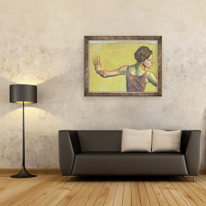 Tablou inramat - Ferdinand Hodler - Femme Joyeuse detaliu ulei pe panza, 60 x 80 cm - Img 2
