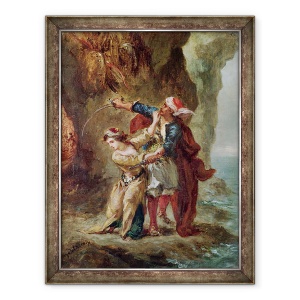 Tablou inramat - Ferdinand Victor Eugene Delacroix - Mireasa lui Abydos, 60 x 80 cm