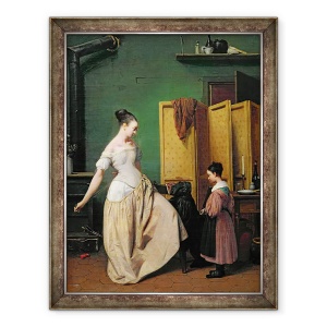 Tablou inramat - Ferdinand Wachsmuth - Femeie la toaleta ei, 60 x 80 cm