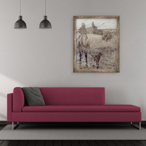Tablou inramat - Fernand Cormon - agricultura, 50 x 60 cm - Img 2