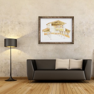 Tablou inramat - Fernando Aznar Cenamor - Bazilica romana, 70 x 90 cm - Img 2