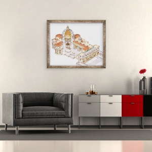 Tablou inramat - Fernando Aznar Cenamor - Bazilica Sf. Petru. Vatican, 50 x 60 cm - Img 2