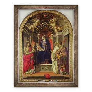 Tablou inramat - Filippino Lippi - Madonna si Copilul cu Sfintii, 70 x 90 cm
