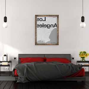 Tablou inramat - Florent Bodart - Harta Minimal Los Angeles, 60 x 80 cm - Img 3