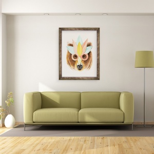 Tablou inramat - Florent Bodart - Ursul cu masca de hartie, 60 x 80 cm - Img 2