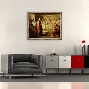 Tablou inramat - Fortune Joseph Seraphin Layraud - Sofocle Acuzat de fiii sai, 50 x 60 cm - Img 2