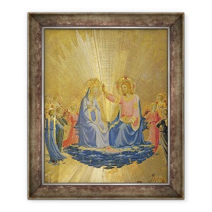 Tablou inramat - Fra Angelico - incoronarea Fecioarei, 50 x 60 cm