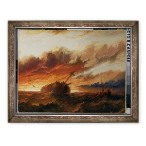 Tablou inramat - Francis Danby - Epava, 70 x 90 cm