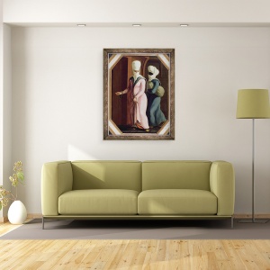 Tablou inramat - Francis Smith - O doamna turca merge cu sclavul ei la baie, 70 x 90 cm - Img 2