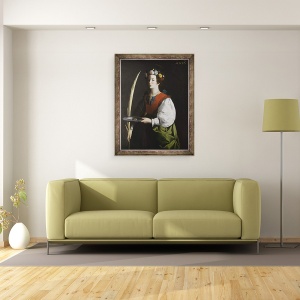 Tablou inramat - Francisco de Zurbaran - Sfanta Lucy, 70 x 90 cm - Img 2