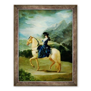 Tablou inramat - Francisco Jose de Goya y Lucientes - Portret ecvestru al Mariei Teresa de Vallabriga, 60 x 80 cm