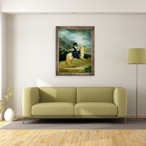 Tablou inramat - Francisco Jose de Goya y Lucientes - Portret ecvestru al Mariei Teresa de Vallabriga, 60 x 80 cm - Img 2
