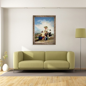 Tablou inramat - Francisco Jose de Goya y Lucientes - Toamna, sau recolta de struguri, 60 x 80 cm - Img 2