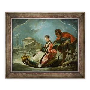 Tablou inramat - Francois Boucher - Cele patru anotimpuri - Iarna, 50 x 60 cm