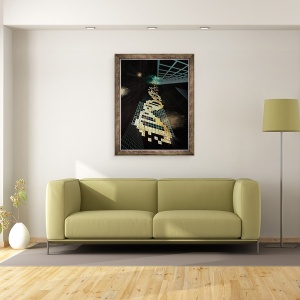 Tablou inramat - Francois Domain - Dumnezeu nu joaca zaruri, 60 x 80 cm - Img 2