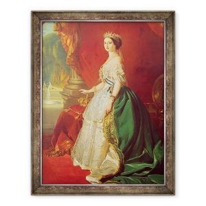 Tablou inramat - Francois Gabriel Guillaume Lepaulle - imparateasa Eugenie 1826-1920 dupa un portret de Francois Xavier Winterhalter 1806-73, 70 x 90 cm