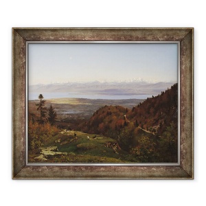 Tablou inramat - Francois Louis Francais - Mont-Blanc vazut de la Saint-Cergues, 70 x 85 cm