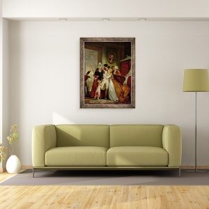 Tablou inramat - Francois Louis Joseph Watteau - Plecarea voluntarilor, 60 x 80 cm - Img 2